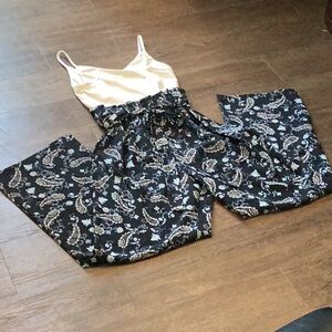 J for Justify Black and Blue Floral Jumpsuit